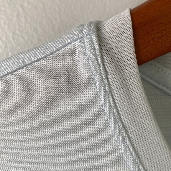 Athleta Cloudlight Hybrid Tee Ethereal Blue Mesh Short Sleeve Lightweight Soft - Picture 5 of 13